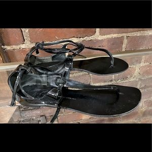 Giuseppe Zanotti strappy gladiator black sandals 38